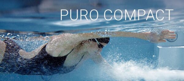 PURO este un sistem de înot contracurent cu tehnologia ”Flat Stream” actionat cu buton piezo electric.