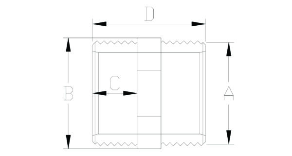 Pvc-U Niplu (Filet Interior-Filet Interior)