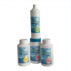 Pachet 4 substanțe mini piscine supraterane cu filtre cartuș